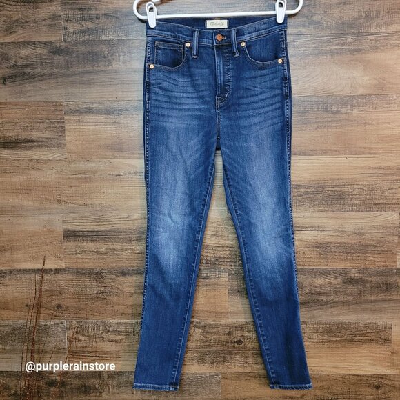 Madewell Jeans 27 Skinny 10" High Rise Danny Wash G7391 Tummy Control Stretch - Picture 1 of 13
